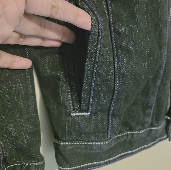 Coogi Australia | Youth Size Black Graphic Denim Jacket (Size 14/16) - Picture 11 of 15